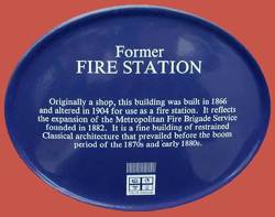 Click to read plaque - Former Fire Station